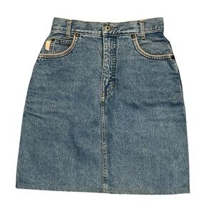 VINTAGE Hollywood Denim Skirt (size 28)